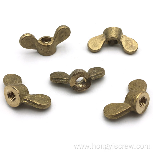 DIN315copper yellow zinc brass butterfly wing lock nuts